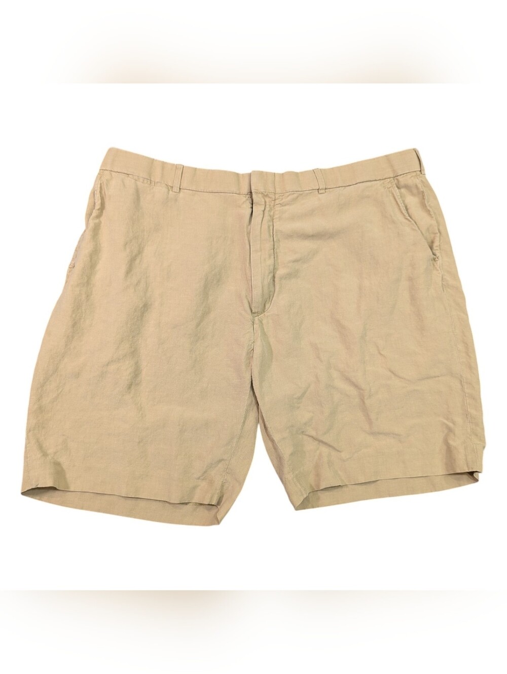 Polo Ralph Lauren Chino Khaki Linen and Silk Shorts Men's Size 42 Golf Preppy